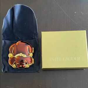 Estée Lauder Dog Compact Accessory - Brown & Gold